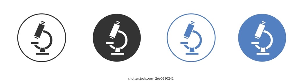 Microscope icon logo graphic designs