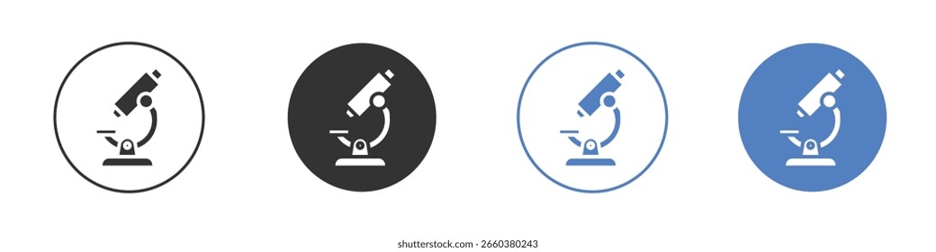 Microscope icon logo graphic designs
