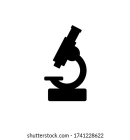Microscope icon, logo isolated on white background
