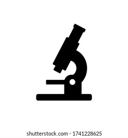 Microscope icon, logo isolated on white background