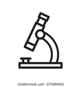 Microscope icon logo isolated on white background template vector