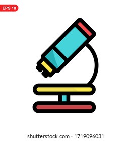 microscope icon or logo isolated sign symbol vector illustration - high quality colouring style vector icons
