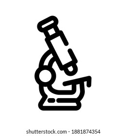 Mikroskop-Symbol oder Logo einzeln auf Zeichensymbolen, Vektorgrafik - hochwertige Vektorsymbole mit schwarzem Hintergrund

