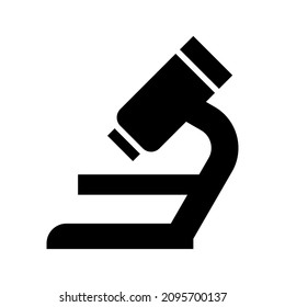 Mikroskop-Symbol oder Logo einzeln auf Zeichensymbolen, Vektorgrafik - hochwertige Vektorsymbole mit schwarzem Hintergrund
