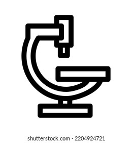 Mikroskop-Symbol oder Logo einzeln auf Zeichensymbolen, Vektorgrafik - hochwertige Vektorsymbole mit schwarzem Hintergrund
