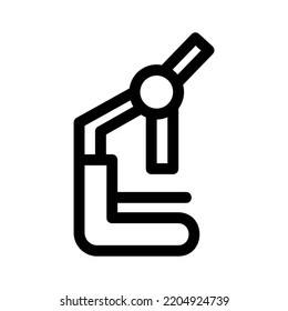 icono de microscopio o logotipo símbolo de signo aislado ilustración vectorial - iconos vectoriales de estilo negro de alta calidad
