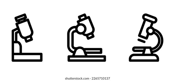 microscope icon or logo isolated sign symbol vector illustration - high quality black style vector icons
