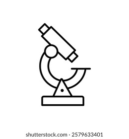 Microscope icon logo sign set vector outline