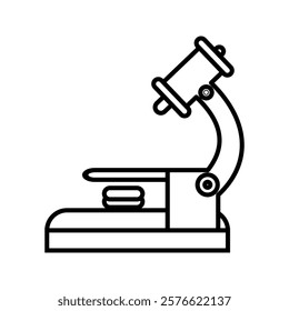 Microscope Icon. Medical or Healthcare theme symbol vector illustration isolated on white background