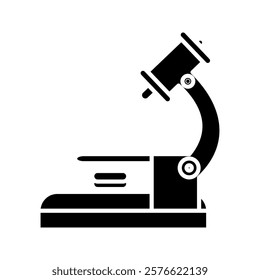 Microscope Icon. Medical or Healthcare theme symbol vector illustration isolated on white background