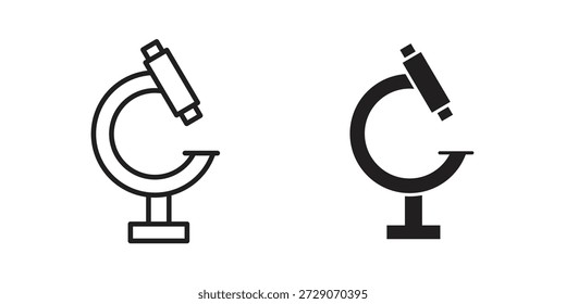 Ícone de microscópio. Ícones simples monocromáticos para modelos, web design
