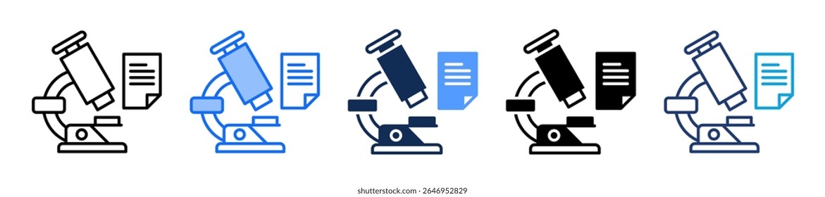 Microscope Icon Multiple Vector Illustration
