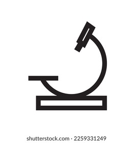 microscope, icon, object, vector, illusration, symbol, logo, flat, outline