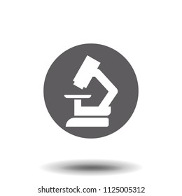 microscope icon on a white background - vector illustration