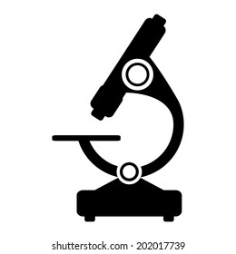 Microscope icon on white background. Vector illustration.