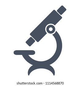 Microscope Icon on white, stock vector illustration