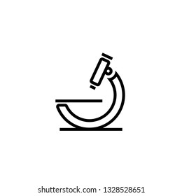 microscope icon, outline black style
