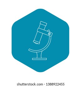 Microscope icon. Outline illustration of microscope vector icon for web