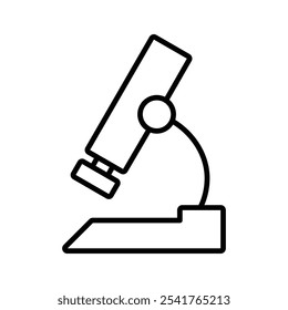 Microscope icon Outline set in black and white color