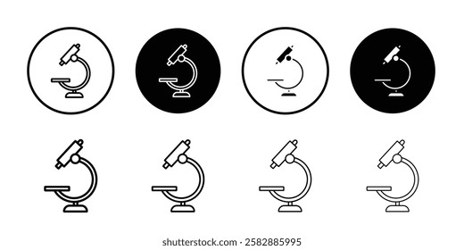 microscope icon Outline thin set pack series