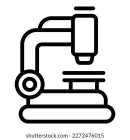 Microscope icon outline vector. Cardiac care. Operation disease