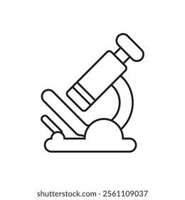 Microscope icon Outline vector line symbol