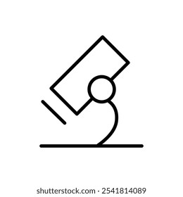 Microscope icon Outline vector for web ui