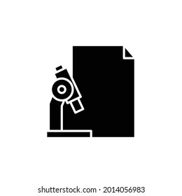 microscope icon and paper icon