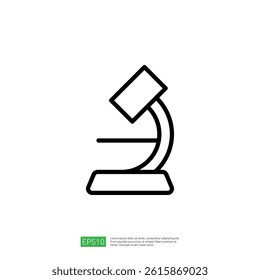 Microscope Icon Representing Education and Science in a Research Laboratory Setting