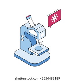 Microscope icon representing scientific and medical research