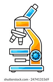 Microscope icon. Science item. Medical concept image.