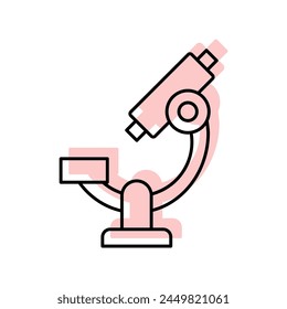 Microscope icon, science, laboratory, magnification, research, editable vector, pixel perfect, illustrator ai file