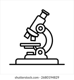 Microscópio Ícone Laboratório de Ciência Vetor Contorno