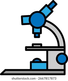 Ícone de microscópio para ciência e pesquisa