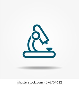 Microscope icon, science symbol