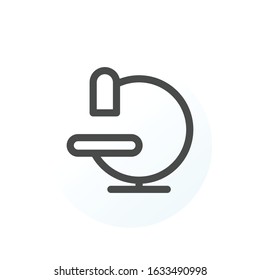 Microscope icon. Science symbol modern, simple, vector, icon for website design, mobile app, ui. Vector Illustration