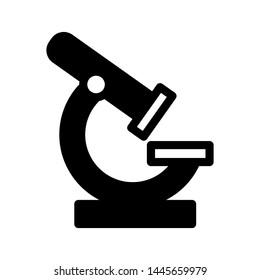 Microscope icon , science template logo vector illustration 

isolated emblem , outline solid background white , eps 10