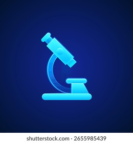 Ícone de microscópio Descoberta científica e aprendizado na educação, representando descoberta científica, pesquisa e educação. Ideal para conteúdo educacional, recursos científicos e materiais acadêmicos
