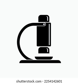 Microscope Icon. Scientific, Laboratory Element Symbol.