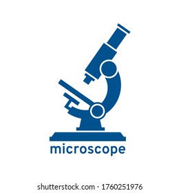 Microscope icon. Scientific laboratory sign, biological or medical lab magnifying equipment.Vector illustration