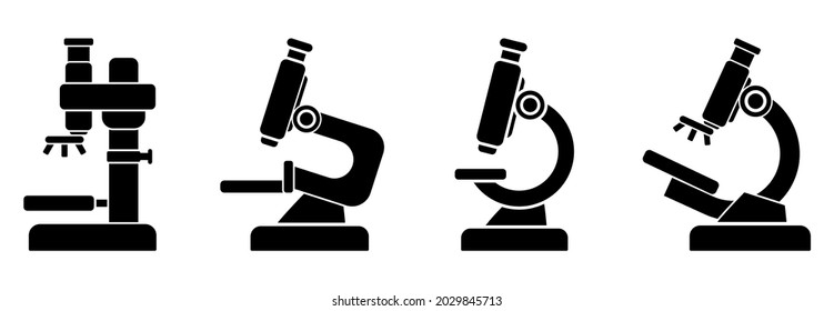 microscope icon set vector sign symbol