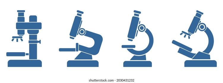microscope icon set vector sign symbol