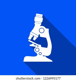 
Microscope icon with shadow , sign design