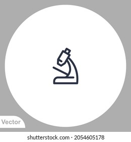 Vector de signo de icono de microscopio,Símbolo, ilustración de logotipo para web y móvil