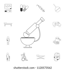 Microscope icon. Simple element illustration. Microscope symbol design from Medical collection set. Can be used for web and mobile on white background