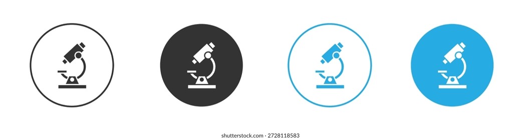 Ícone de microscópio. ilustração simples gráfico doodle preto design