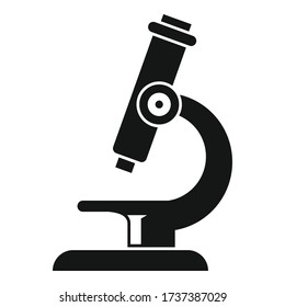 Microscope icon. Simple illustration of microscope vector icon for web design isolated on white background