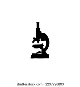 Mikroskop-Symbol. Einfache Stil Krankenhaus Blutanalyse Poster Hintergrund Symbol. Design-Element des Microscope-Markenlogos. Microscope T-Shirt-Druck. Vektor für Aufkleber.