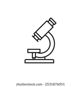 Microscope icon Simple thin outline