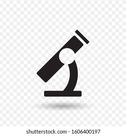 microscope icon. Stock vector illustration isolated on white background.